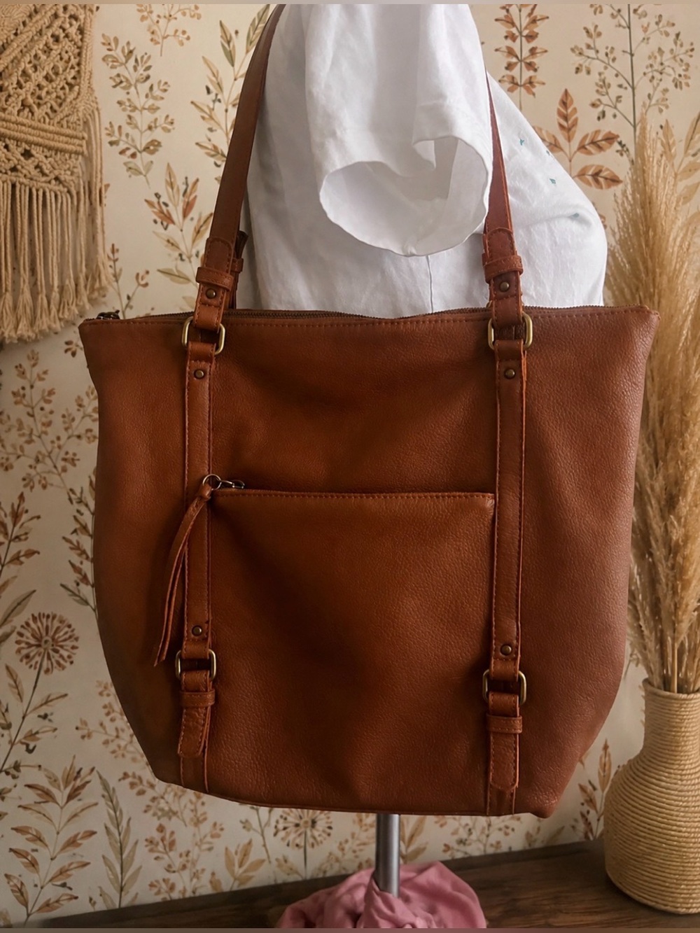 The Sak brown Leather Tote Bag